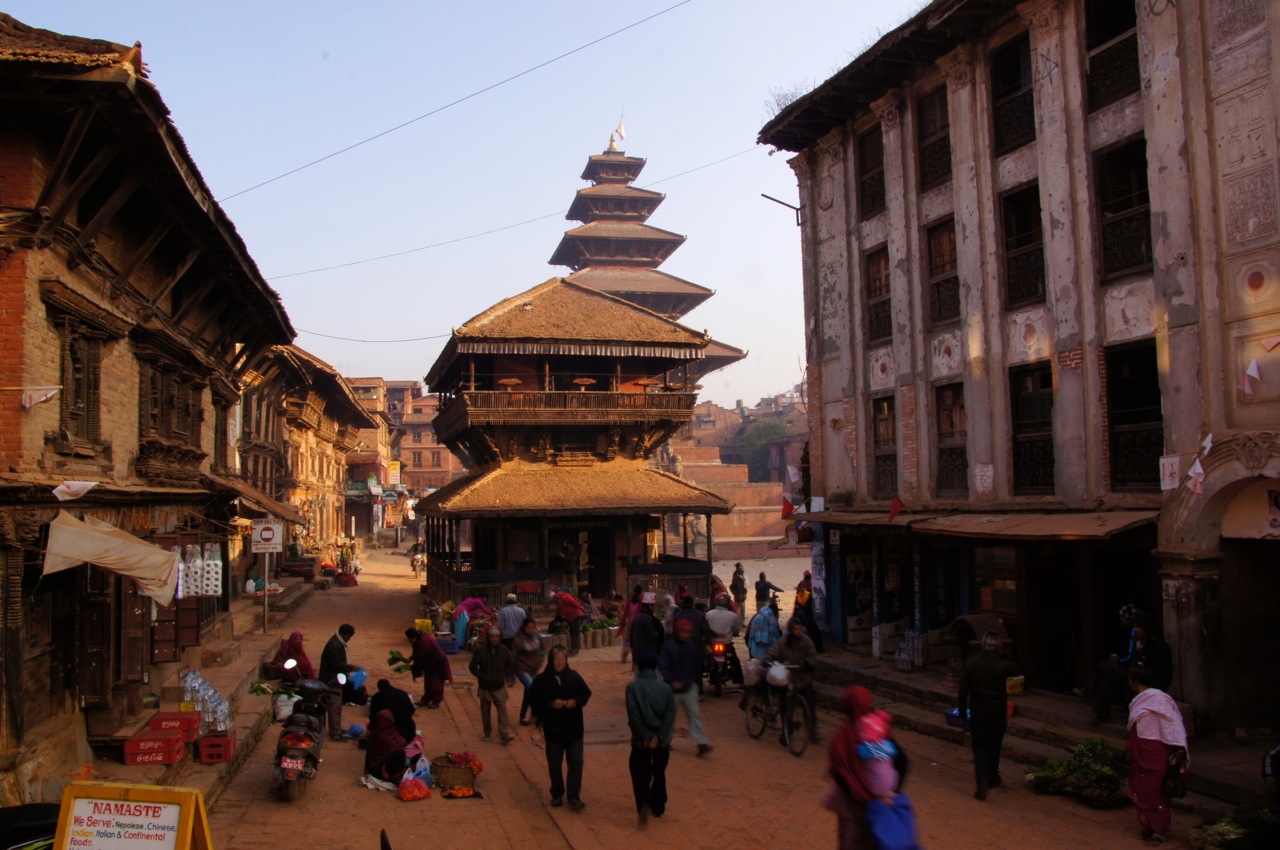 Bhaktapur - Nyatapola Temple and Bhaktapur Street Life