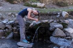after 5 days walking in the dust finally found a water spring for my hairwash - I felt like newborn after!