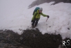 unterhalb des felsigen Gipfelaufbaus des Oberalpstocks