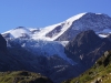 Sicht zum mächtigen Gwächtenhorn, davor der Tierberg und Gletscherabbruch des Steigletschers