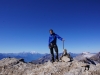 Peak reached! 3248m ü.M. Hinten links: der Mont Blanc