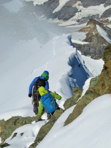 der Gipfel ist erst die Hälfte der Tagesetappe - auf dem Abstieg!